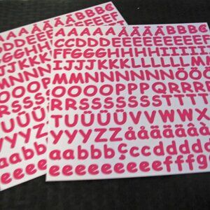 2 Large ABC Flamingo Sassy Letters and Numbers
